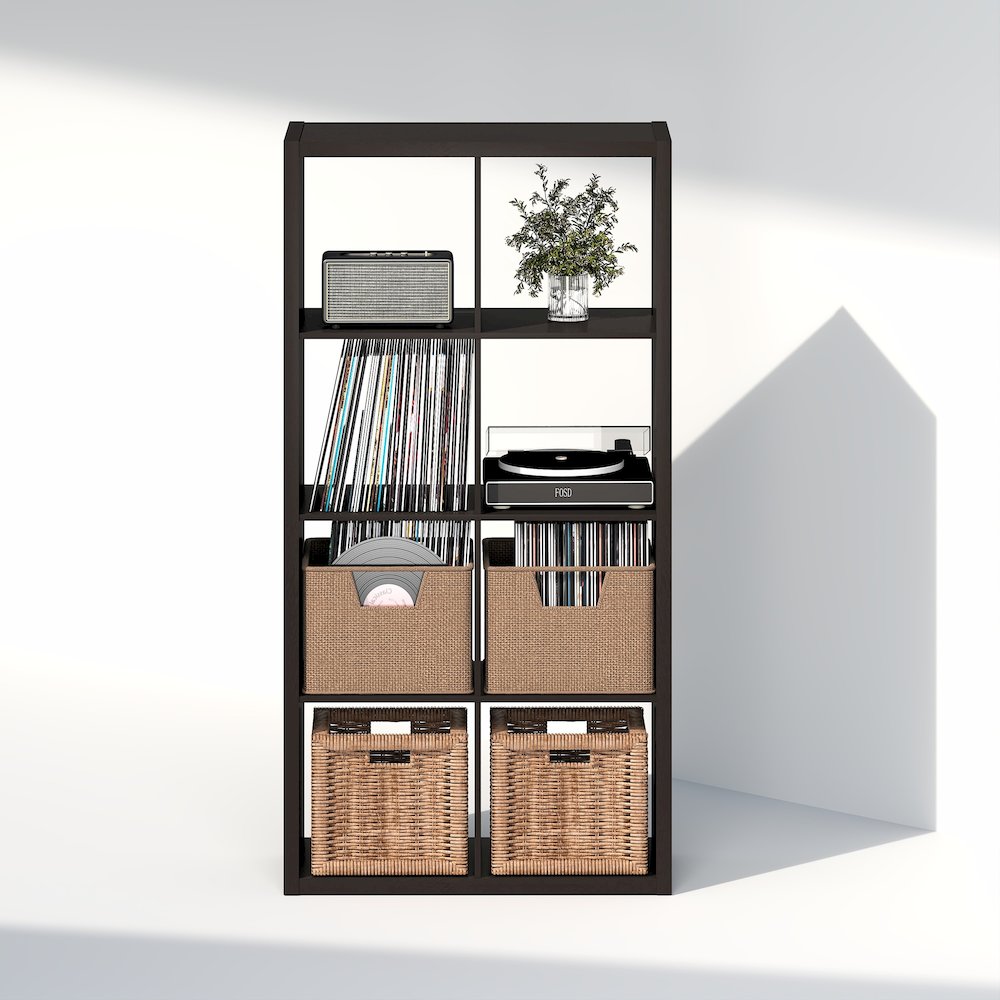 Open Back Decorative Vintage Media Storage Organizer