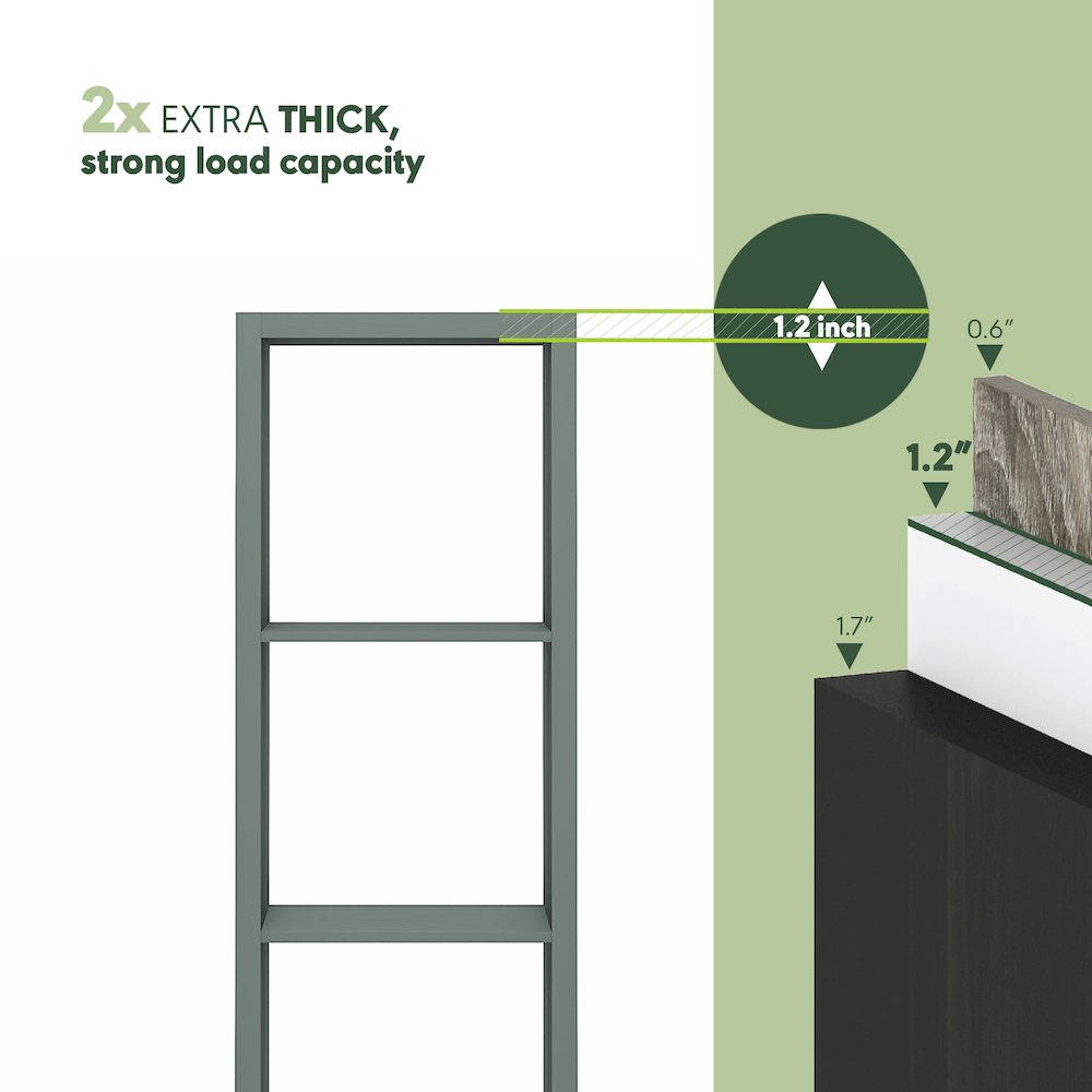 5-Cube Vertical Thick Frame Bookshelf