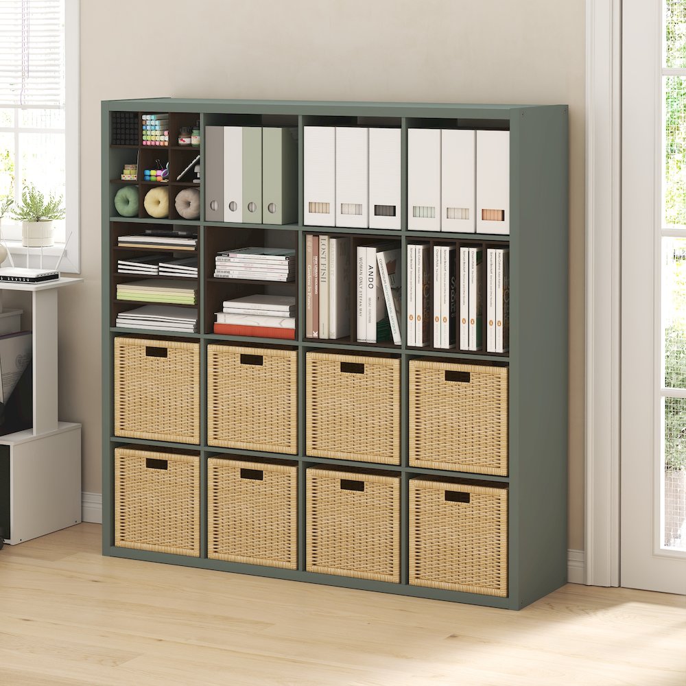 16-Cube Thick Frame Bookshelf