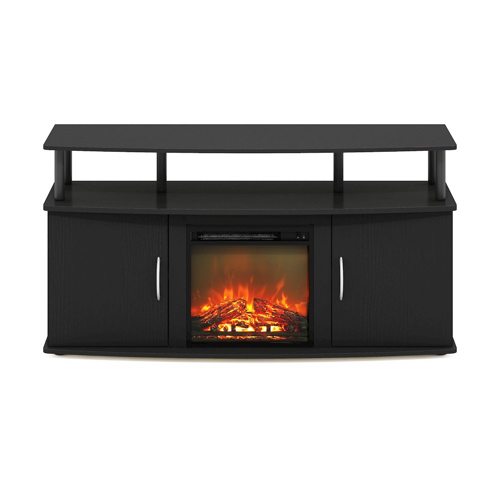 TV Console for TV up to 55 Inch with Fireplace and Open Shelf