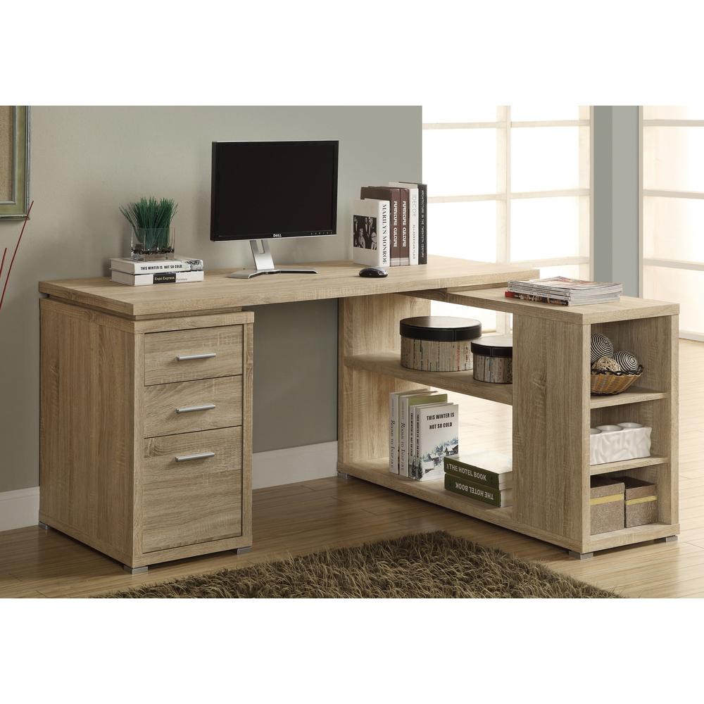 COMPUTER DESK – NATURAL LEFT OR RIGHT FACING CORNER