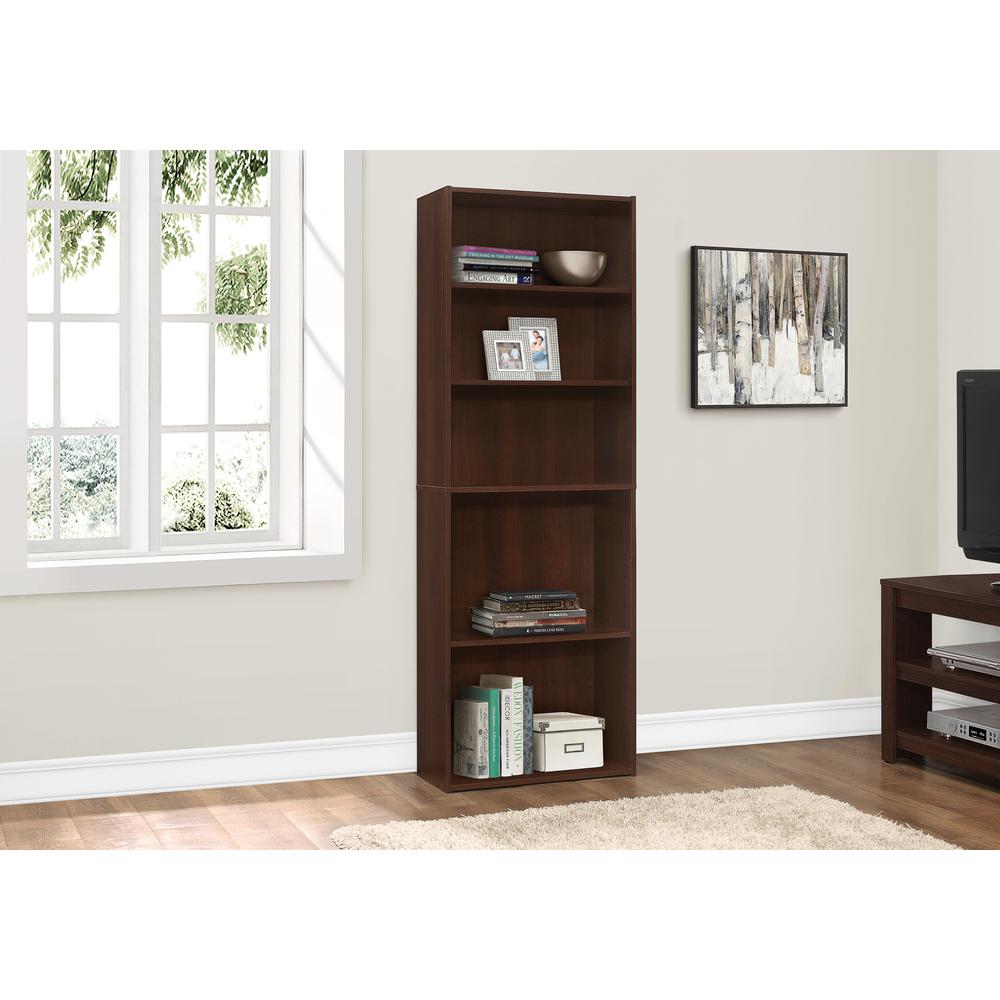 BOOKCASE – 72″H / CHERRY WITH 5 SHELVES