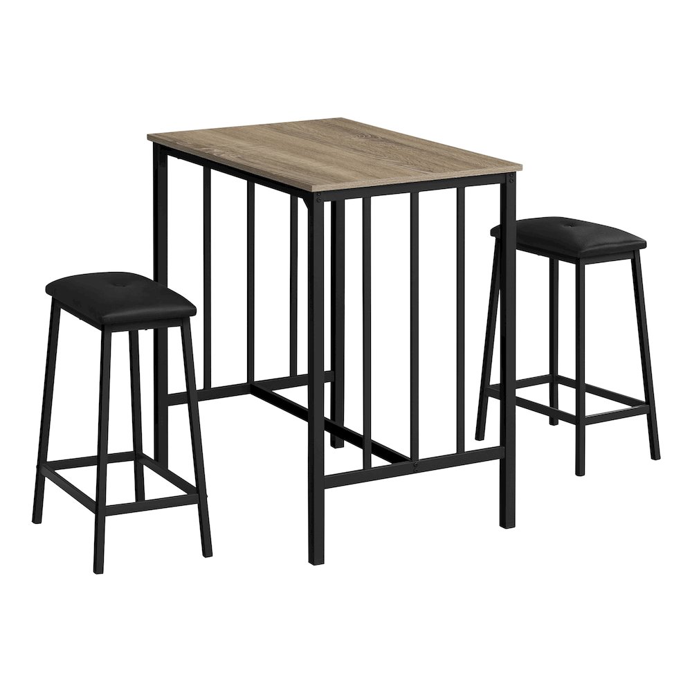 Contemporary Dining Set in Dark Taupe