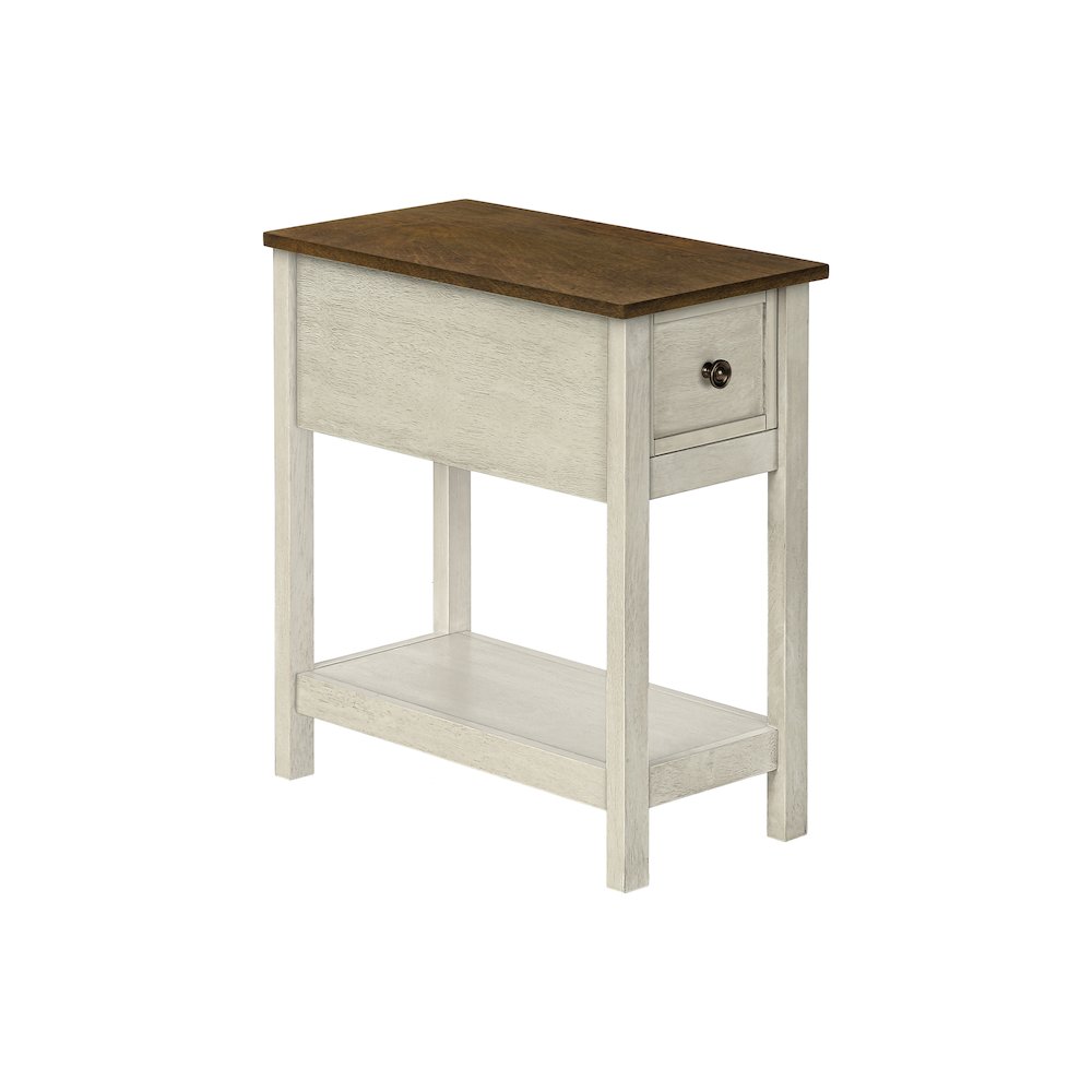 Transitional Accent Table in White