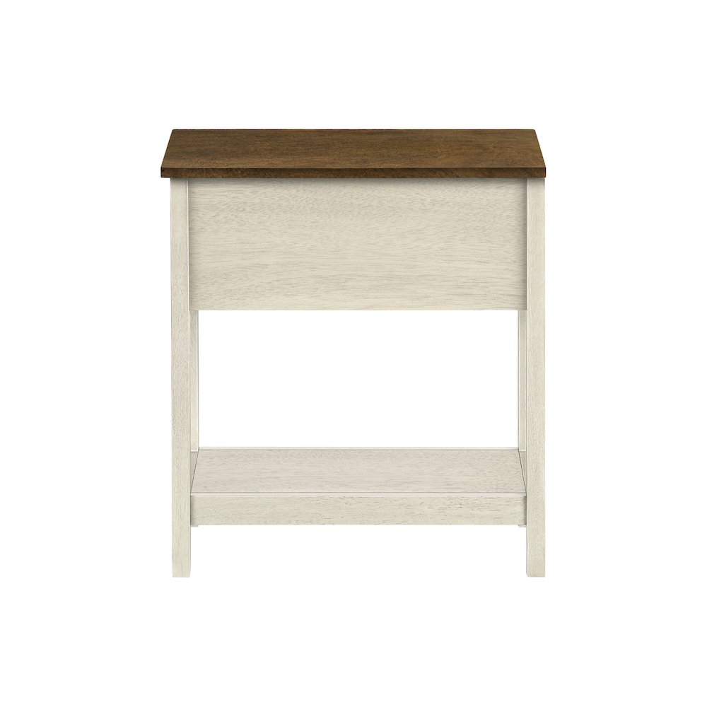 Transitional Accent Table in White