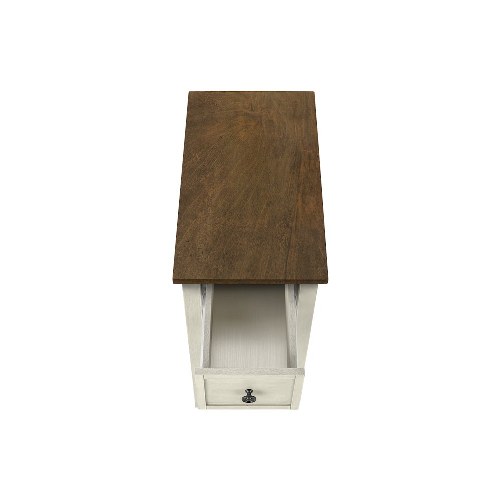 Transitional Accent Table in White