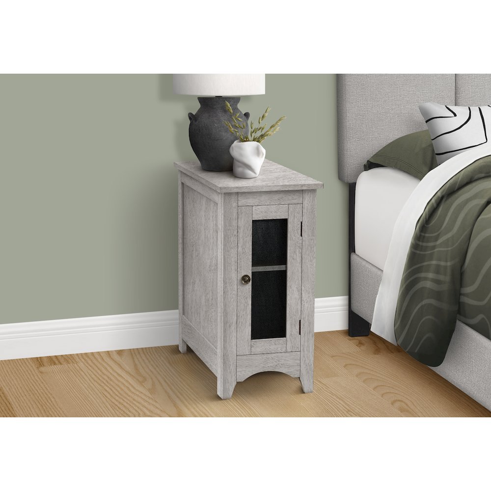 Transitional Accent Table in Washed Grey color