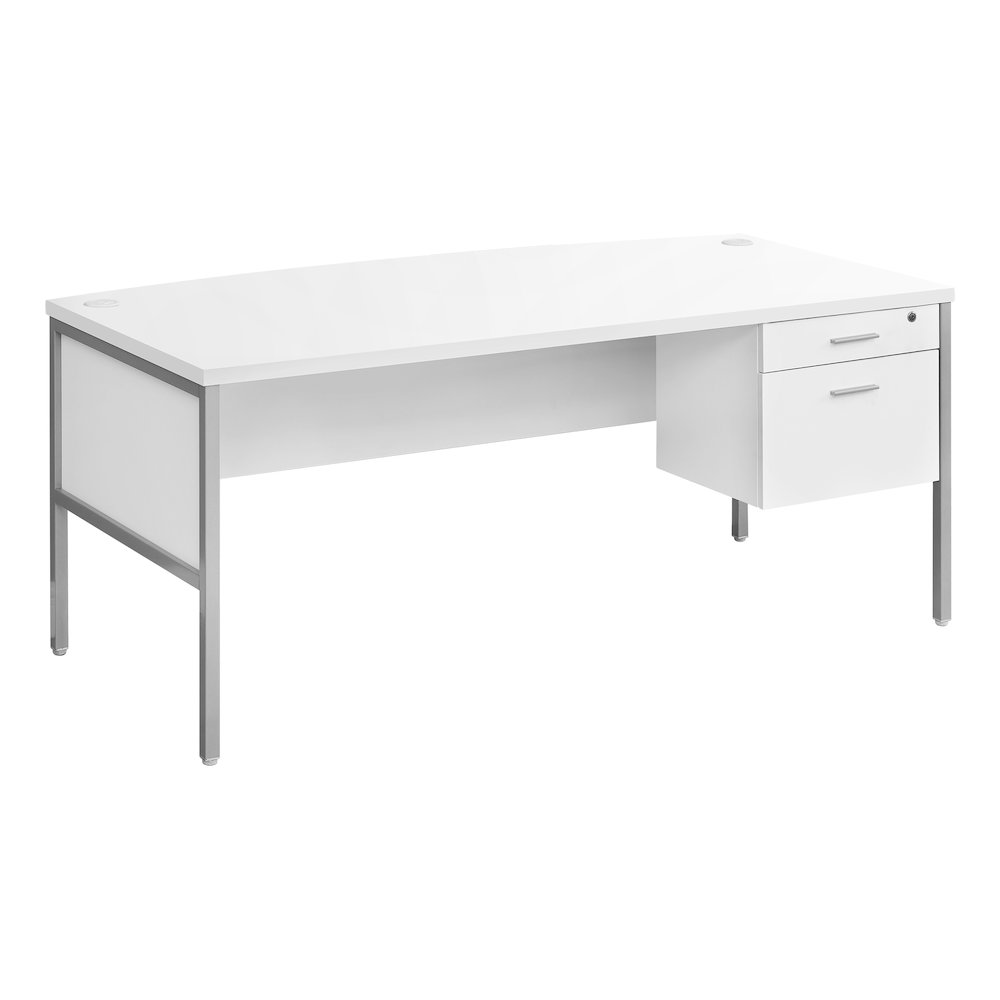 Contemporary Computer Desk in White