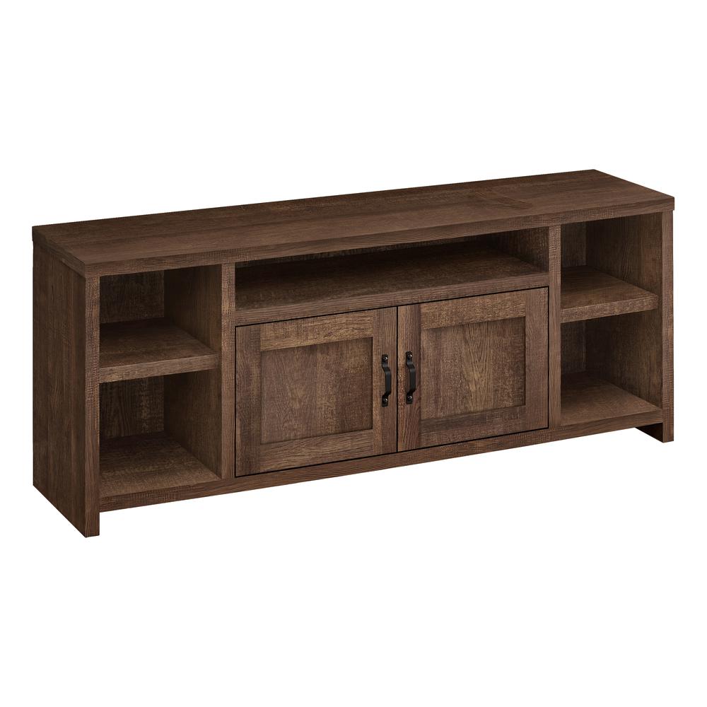 TV STAND – 60″”L / BROWN RECLAIMED WOOD-LOOK”