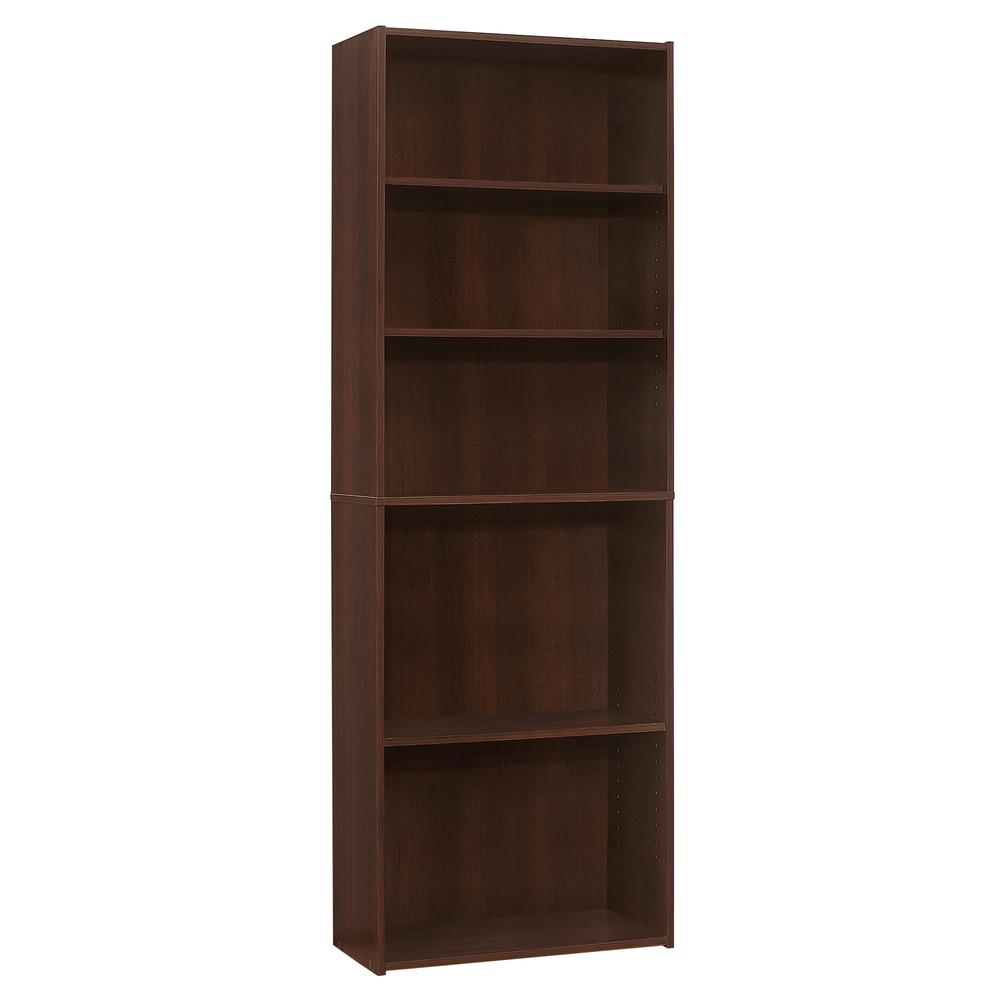BOOKCASE – 72″H / CHERRY WITH 5 SHELVES