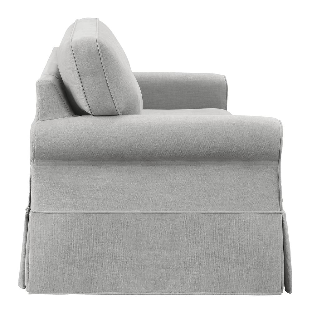 Slip Cover Sofa in Fog Fabric