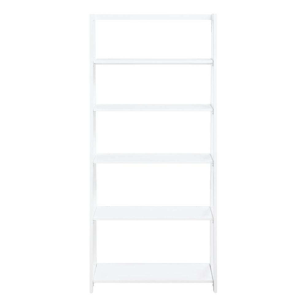 Bayfront 5-Self Folding Bookcase in Willow White Wood Finish