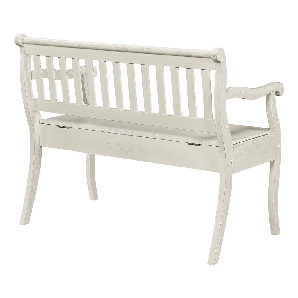 Wakefield Entryway Storage Bench in White Finish