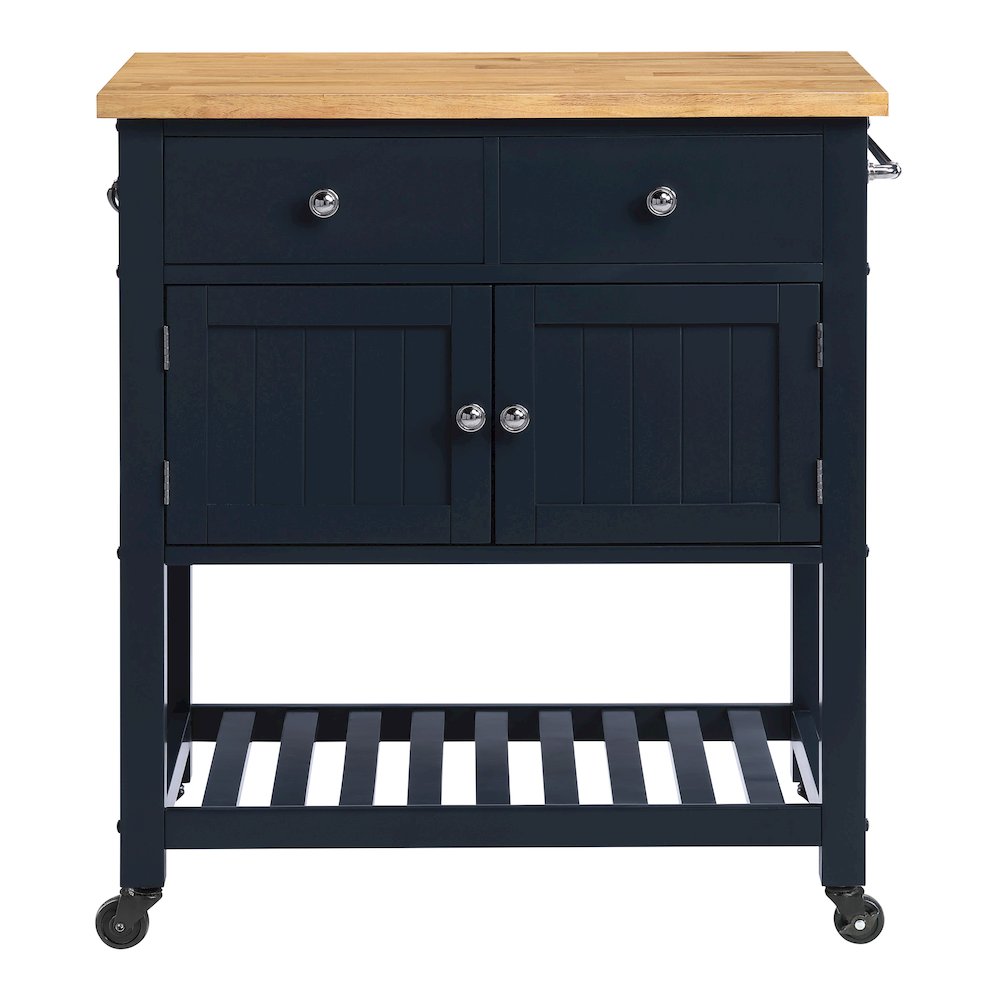 Stirling Kitchen Cart in Blue Finish