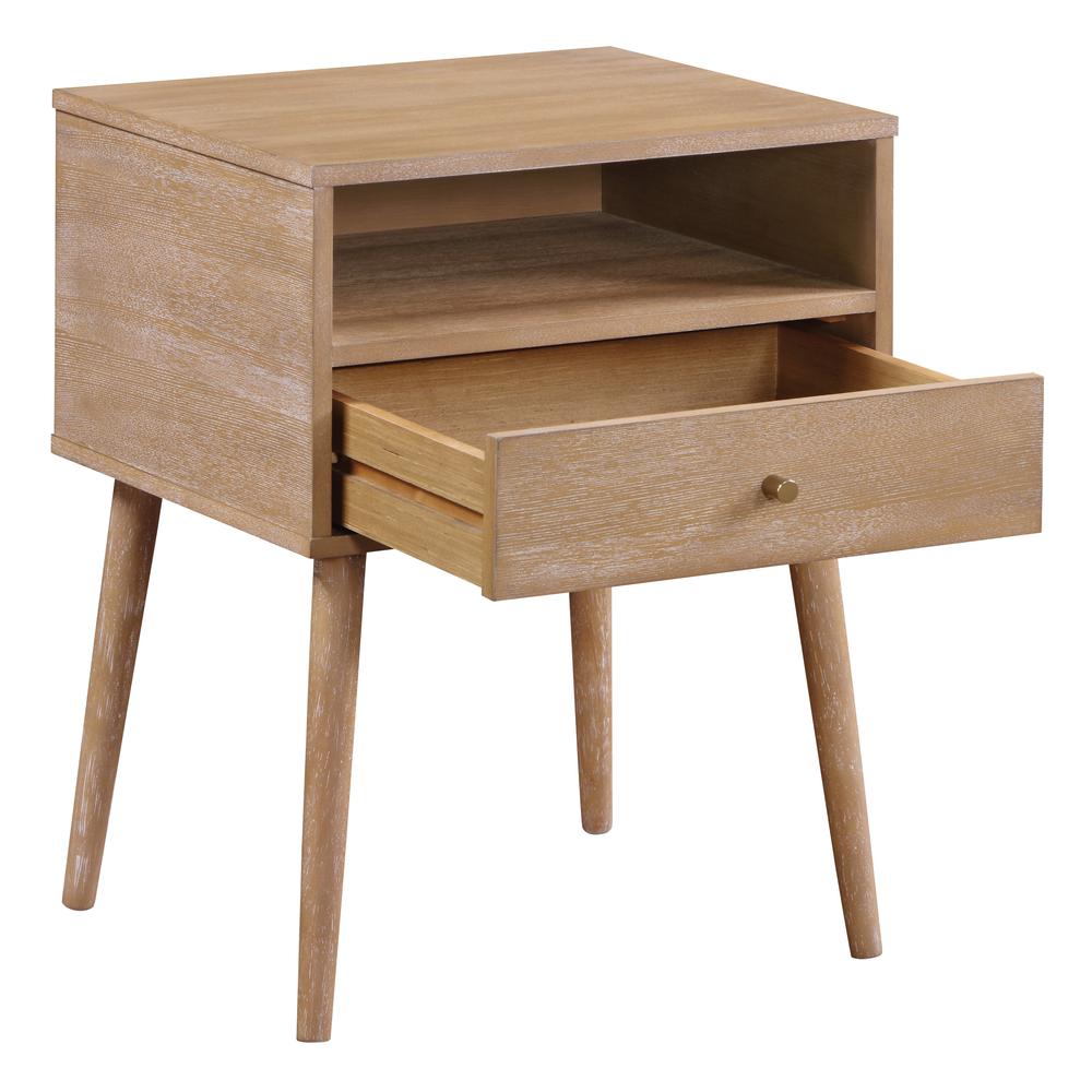 Rena 1-Drawer Side Table with Shelf