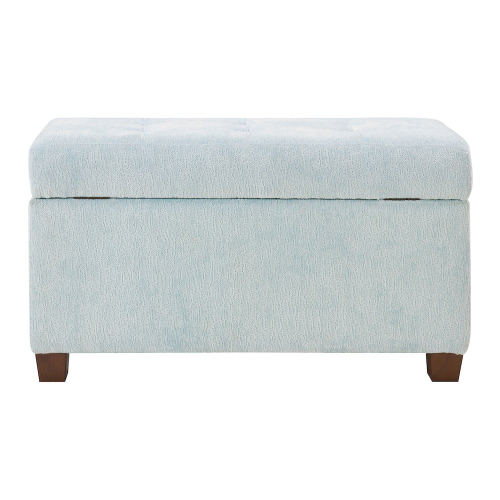 Metro Storage Ottoman in Sky Fabric