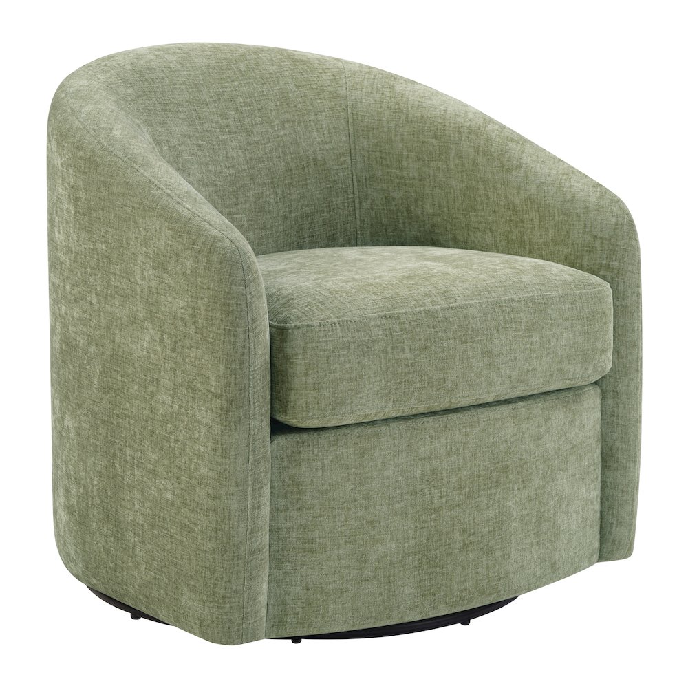 Bella Swivel Chair in Leaf Fabric