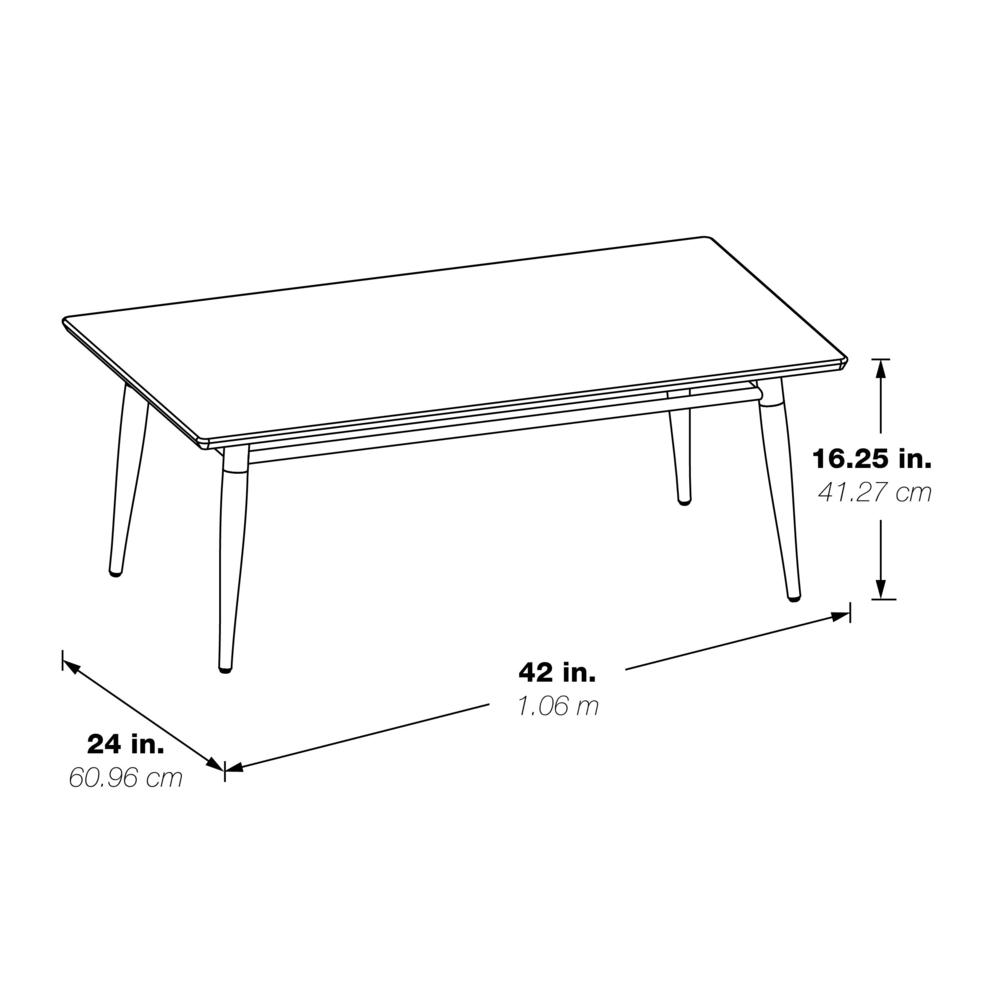 Brooklyn Wood Top Coffee Table