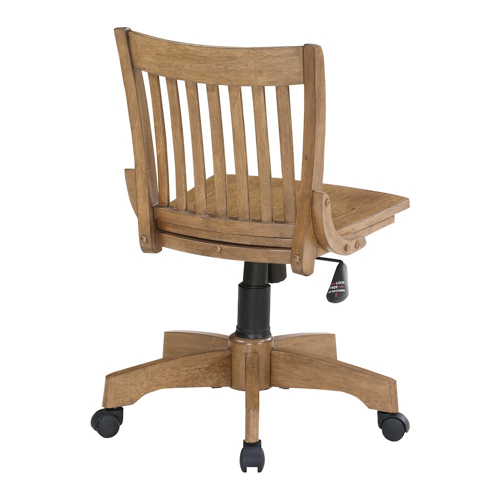 Deluxe Armless Wood Bankers Chair