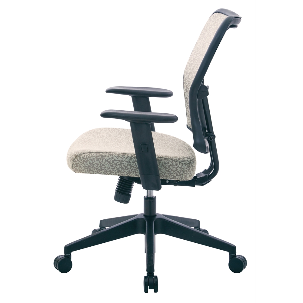 Deluxe 2 to 1 Mechanical Height Adjustable Arms Chair in Teal Fabric