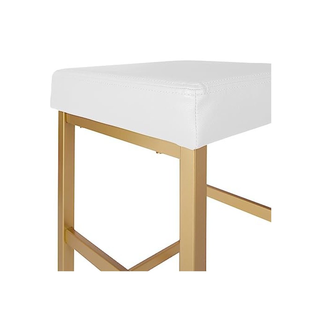 30″ Gold Backless Stool