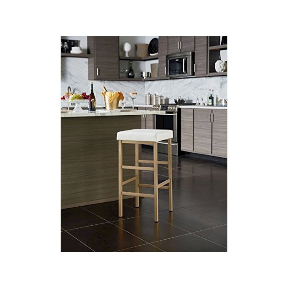 30″ Gold Backless Stool