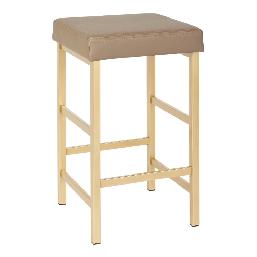 26″ Gold Backless Stool
