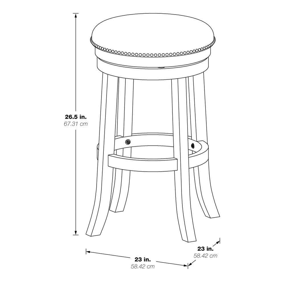 Round Backless Swivel Stool 2-Pack