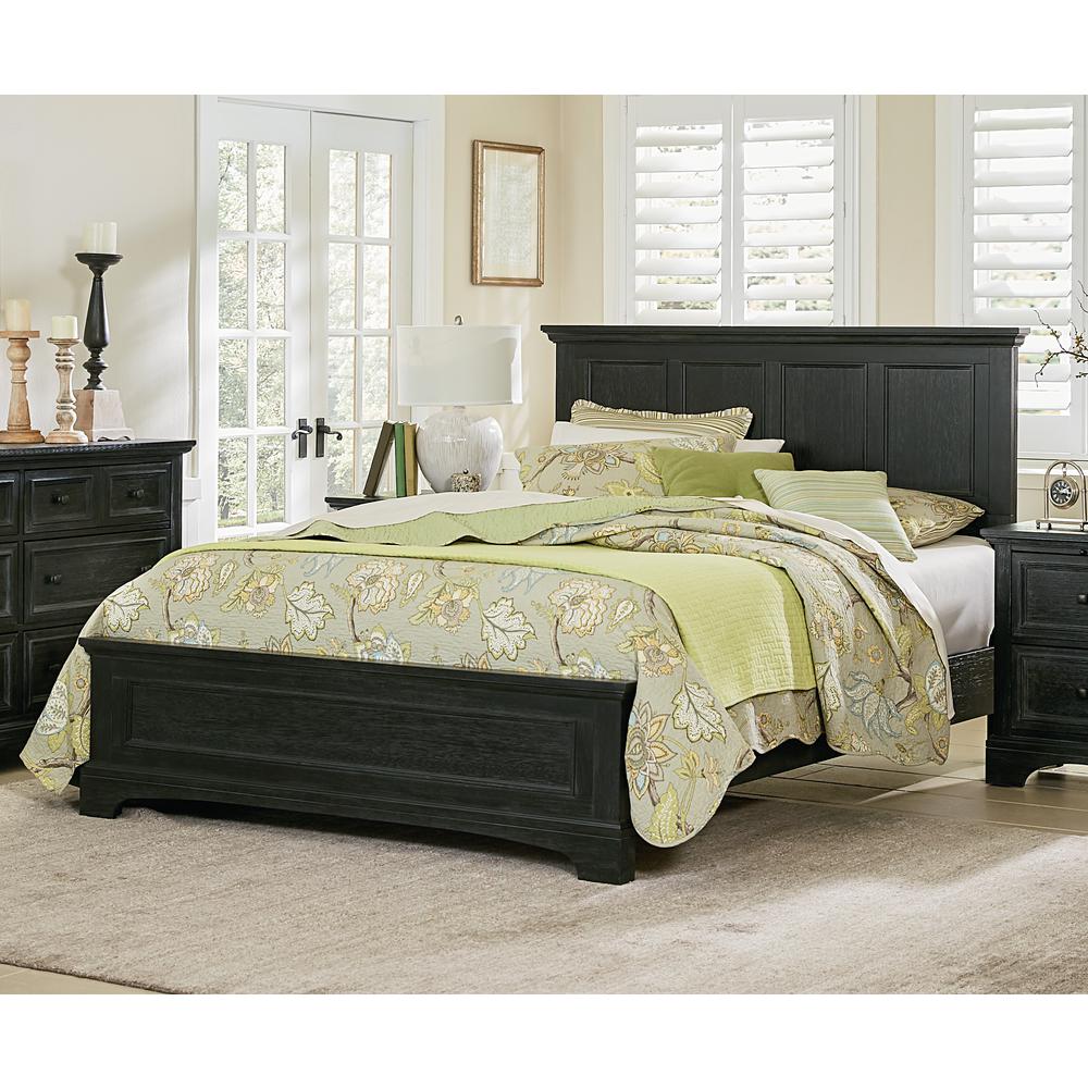 Farmhouse Basics Queen Bed Set 3/CTN in Rustic Black Finish