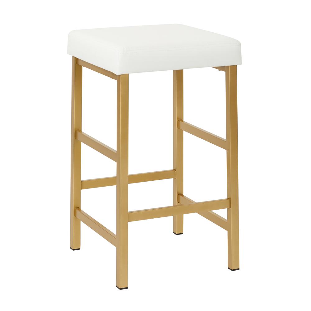 26″ Gold Backless Stool