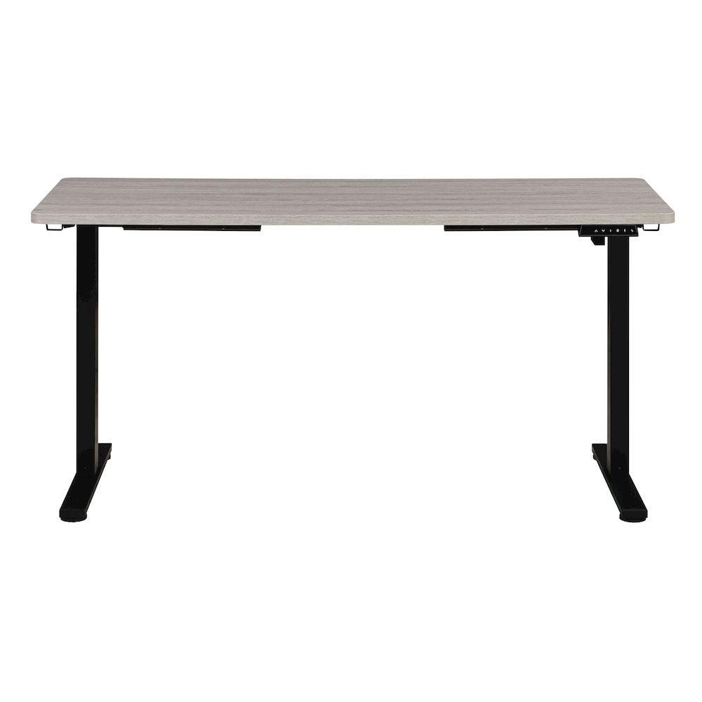 Primo 59″W Sit to Stand Electric Height Adjustable Desk With Light Grey Top