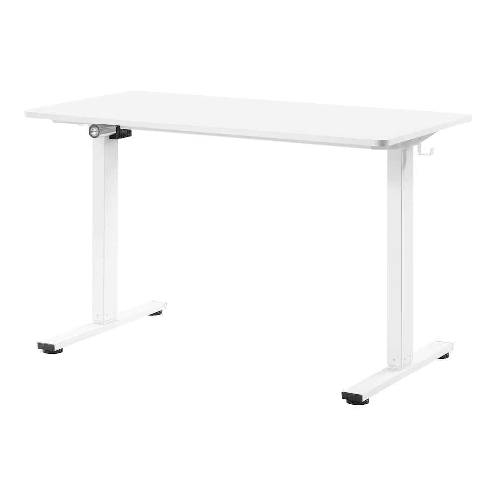 Primo 48″W Sit to Stand Electric Height Adjustable Desk in White Finish