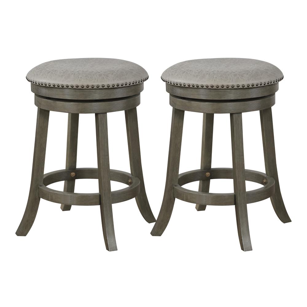 Round Backless Swivel Stool 2 Pack