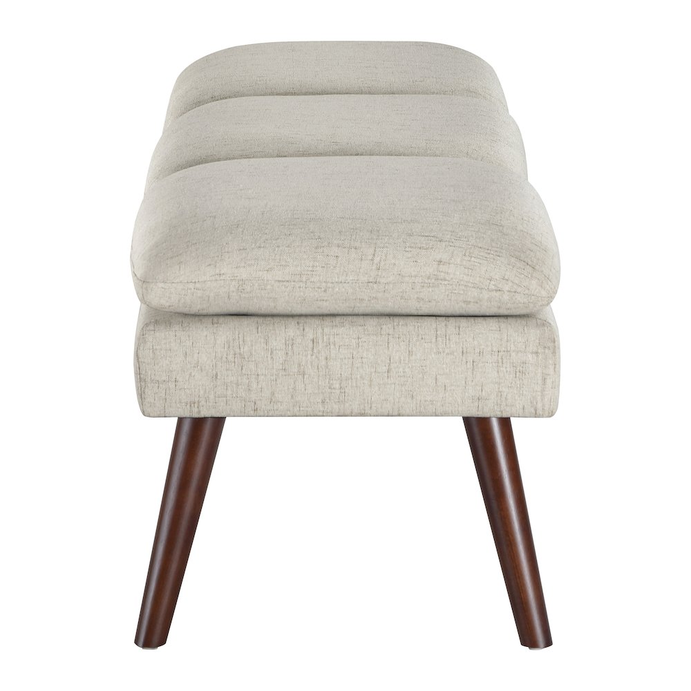 Amanda 54″ Mid-Century Bench in Linen Fabric