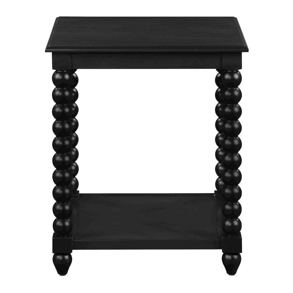 Elise End Table in Black Finish