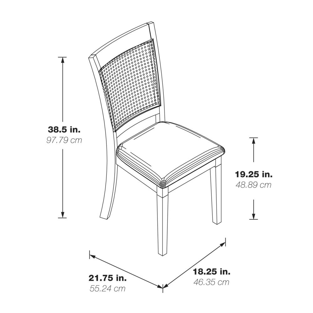 Walden Cane Back Dining Chair 2pk