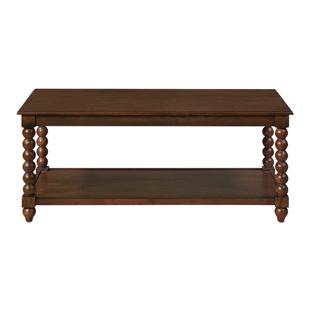 Elise Coffee Table in Dark Walnut Finish