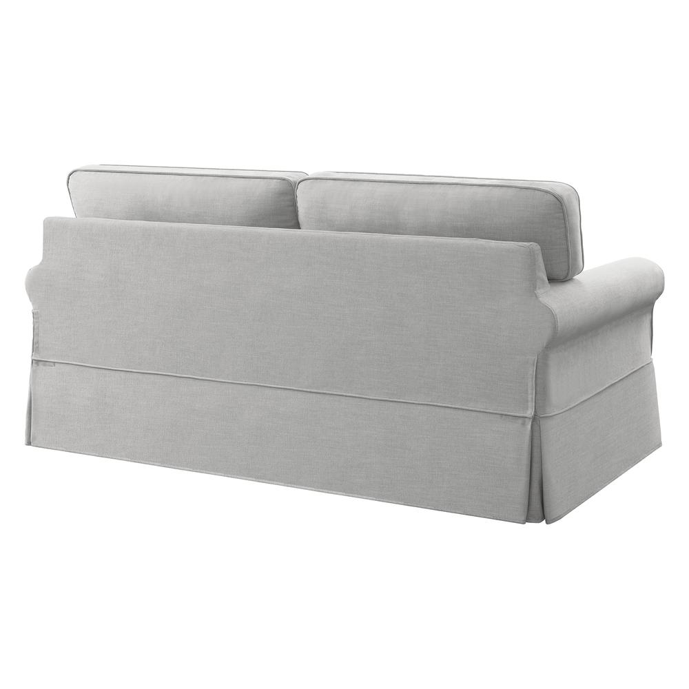 Slip Cover Sofa in Fog Fabric