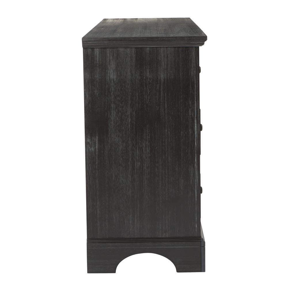 Farmhouse Basics 6 Drawer Dresser 2/CTN in Rustic Black Finish
