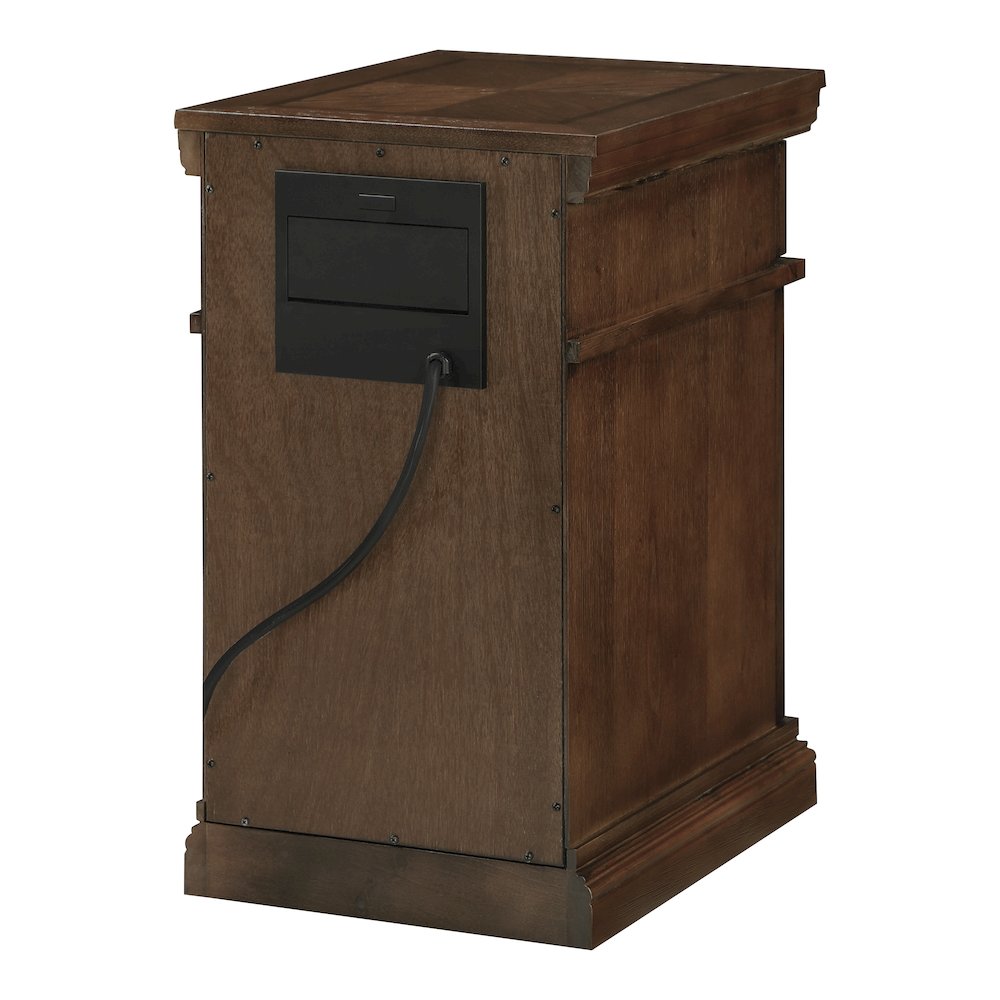 Chair Side Table with Power