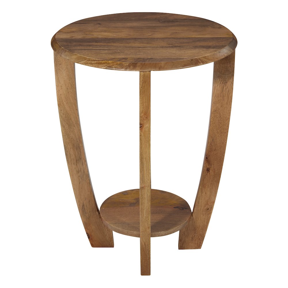 Round Side Table Made from Solid Mango Wood