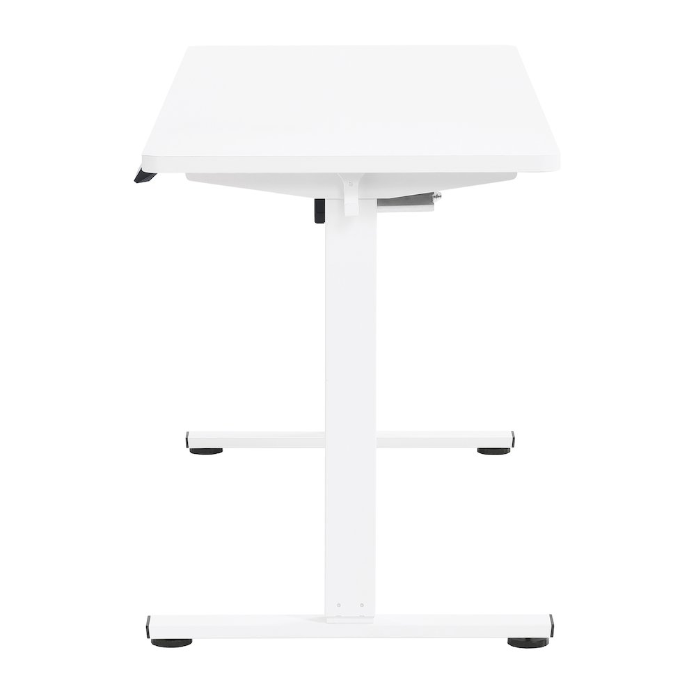 Primo 59″W Sit to Stand Electric Height Adjustable Desk in White Finish