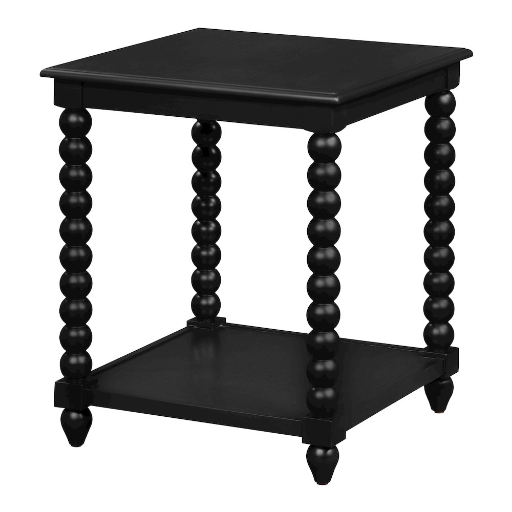 Elise End Table in Black Finish