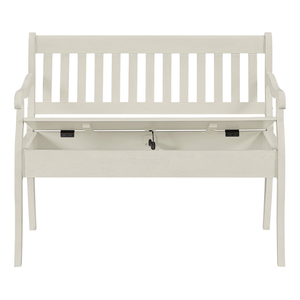 Wakefield Entryway Storage Bench in White Finish