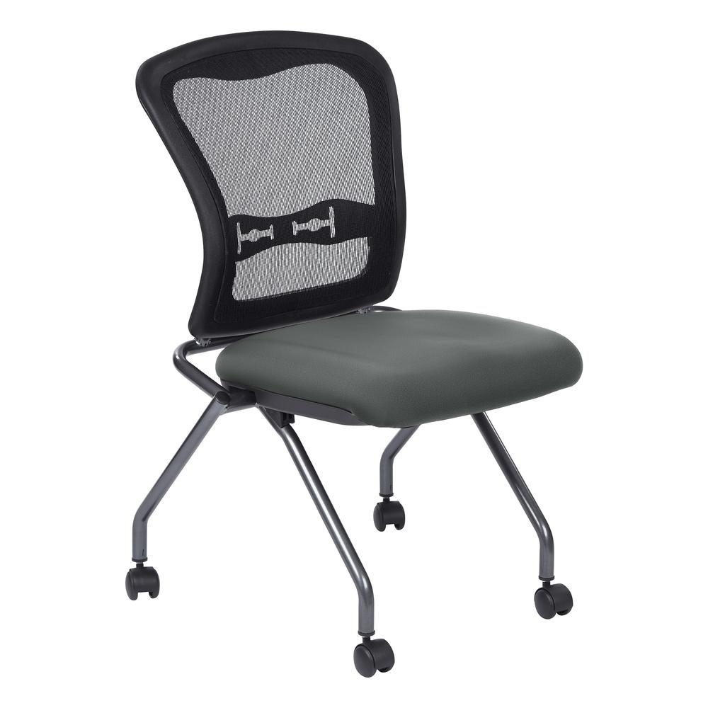 Deluxe Armless Folding Chair With ProGrid Back