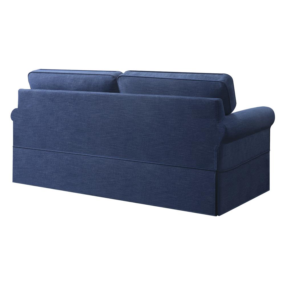Slip Cover Sofa in Navy Fabric