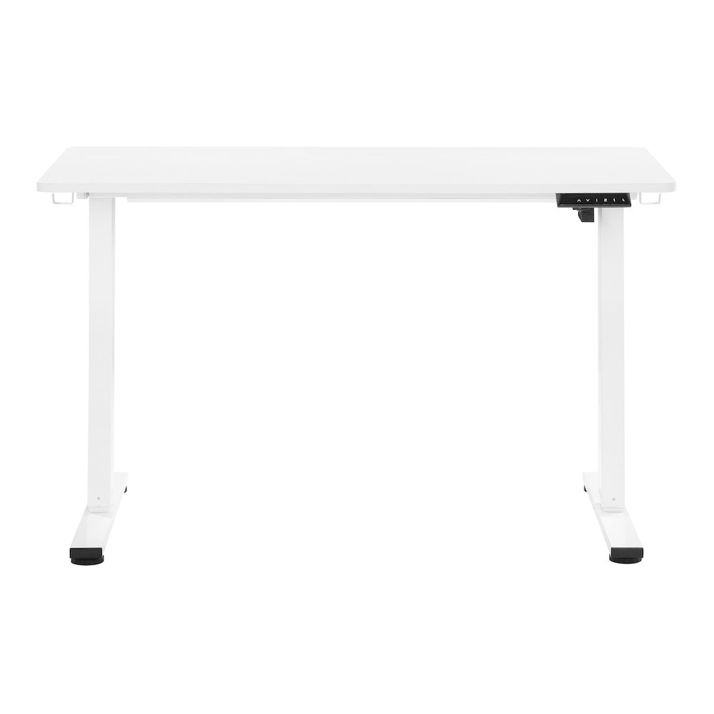 Primo 48″W Sit to Stand Electric Height Adjustable Desk in White Finish