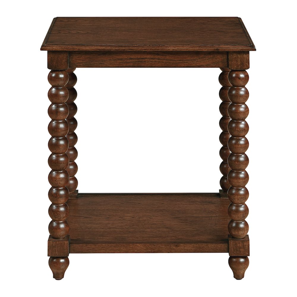 Elise End Table in Dark Walnut Finish