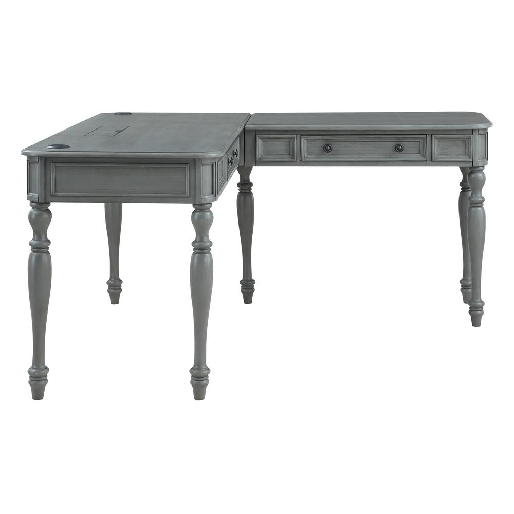 Country Meadows L-Shaped Desk w/PWR