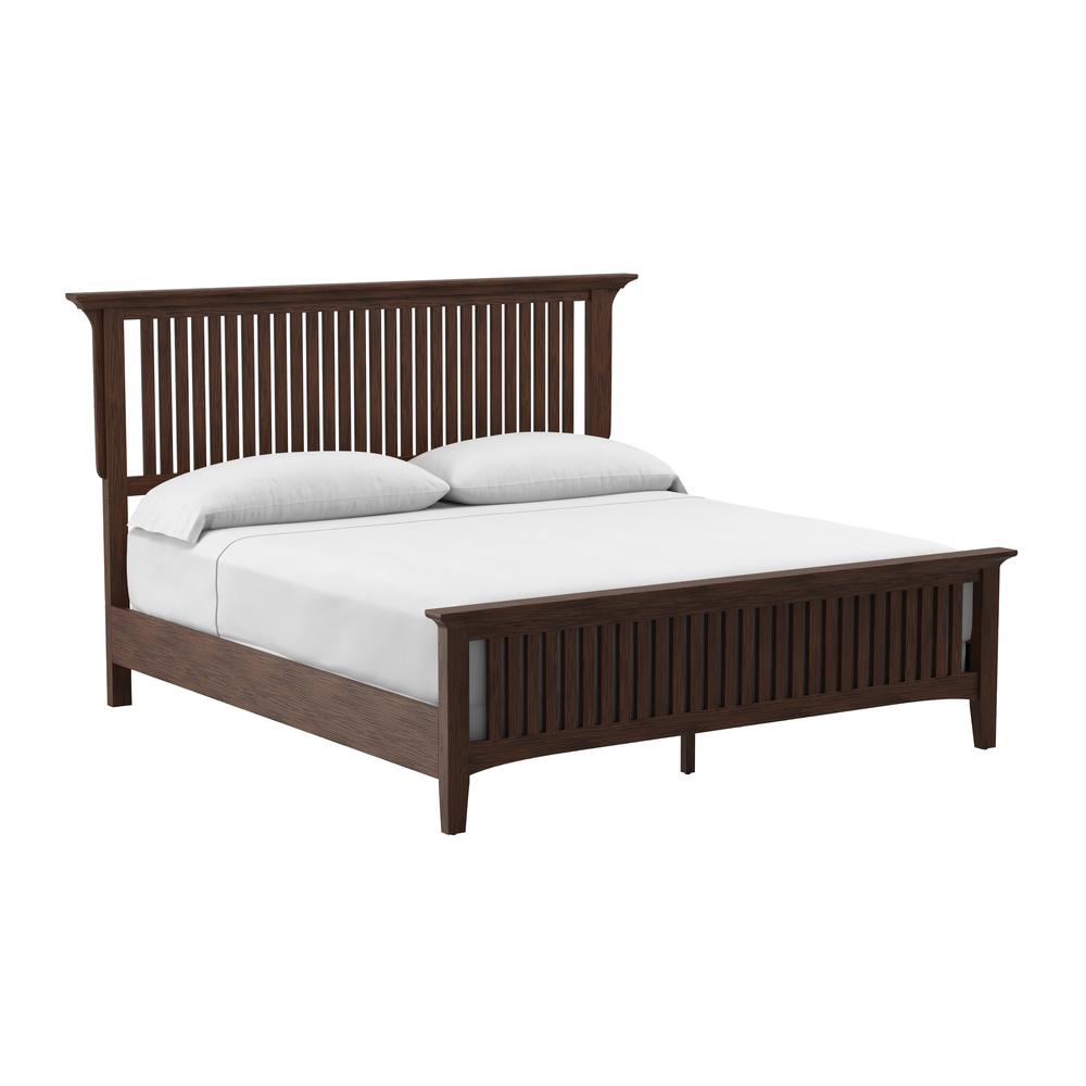 Modern Mission King Bed Set 3/CTN in Vintage Oak